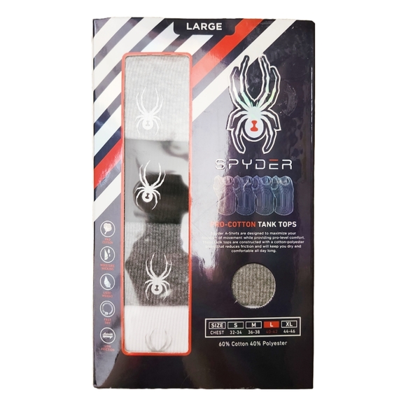 NWT Spyder Pro-Cotton Mens Tank Tops - Picture 3 of 3